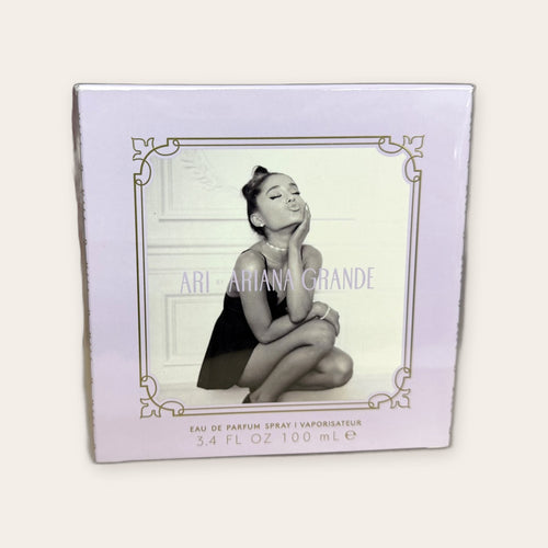 Ariana Grande ARI Eau de Parfum 3.4 oz, front of the sealed box