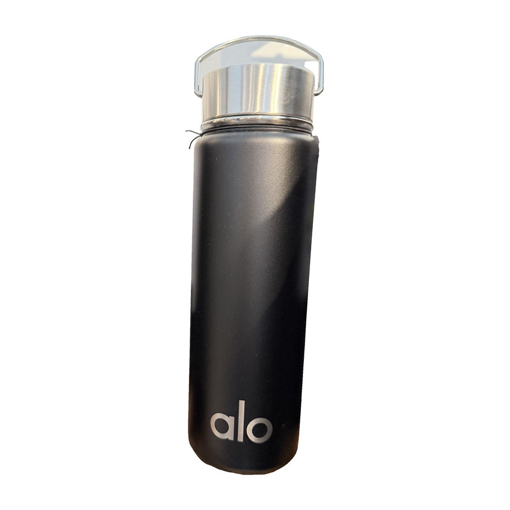 Alo Yoga Stainless Steel Water Bottle 24 oz in Black – real photo, new with tag