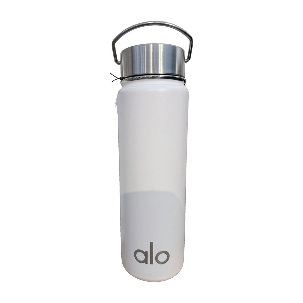 Alo Yoga Stainless Steel Water Bottle 24 oz in White – real photo, new with tag
