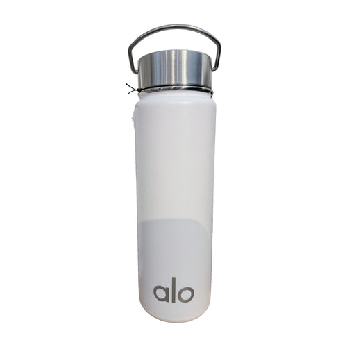 Alo Yoga Stainless Steel Water Bottle 24 oz in White – real photo, new with tag