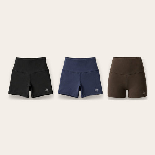 Alo Yoga 5" Airlift Energy Short – Black, Bluestone and Espresso
