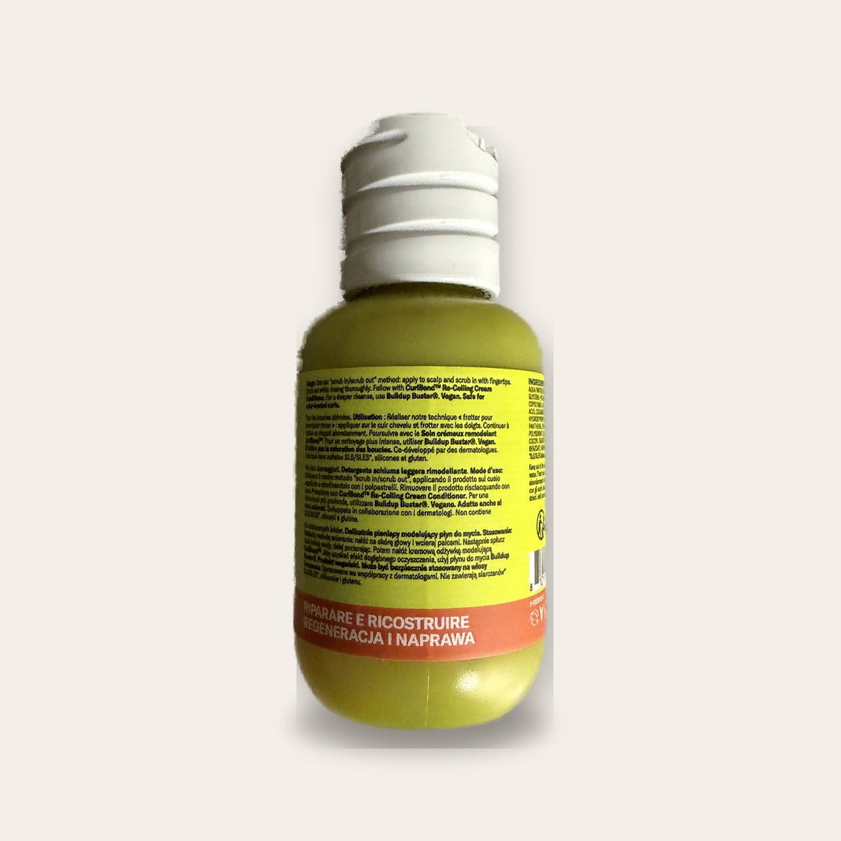 DevaCurl CurlBond Cleanser 3 oz bottle with ingredients