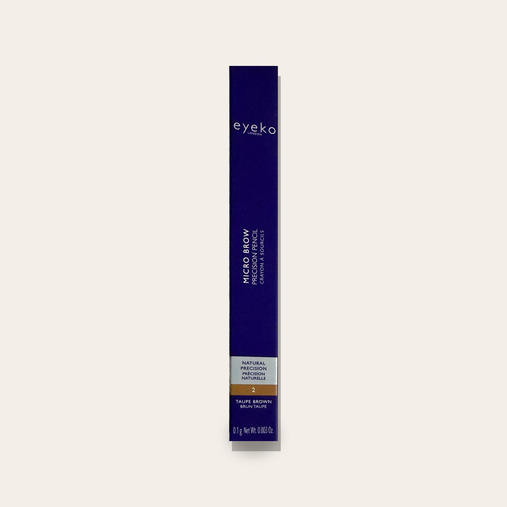 Eyeko Micro Brow Precision Pencil 2 Taupe Brown box, front