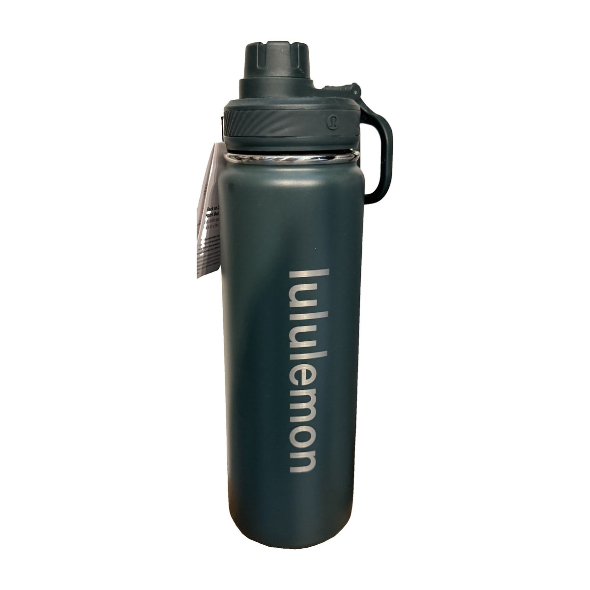 Lululemon Back to Life Sport Bottle 24oz in Dark Green with hang tag – real photo
