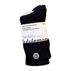 Lululemon Daily Essential Crew Socks 3 Pack in Black – real photo, sealed in original packaging