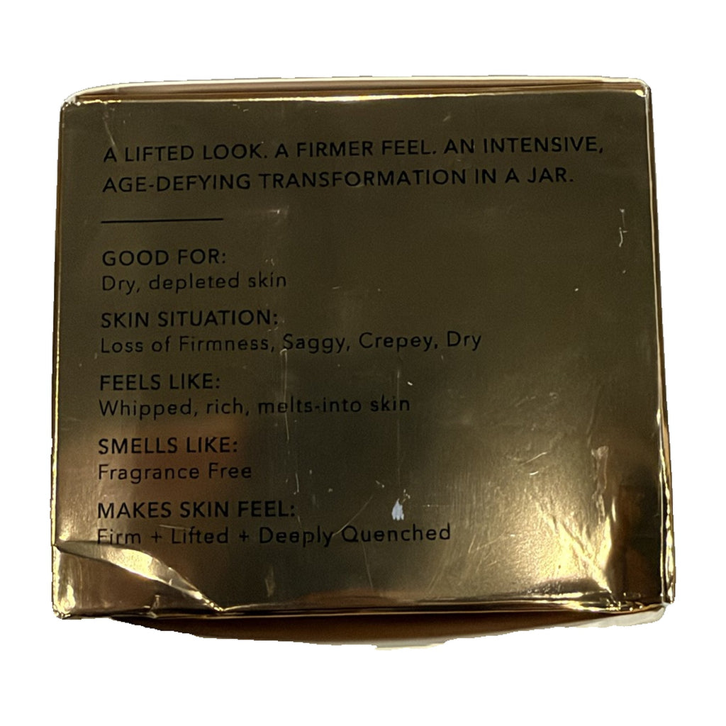 Nakery Lift-TOX Firming Rich Cream box side: good for dry, depleted skin, fragrance free