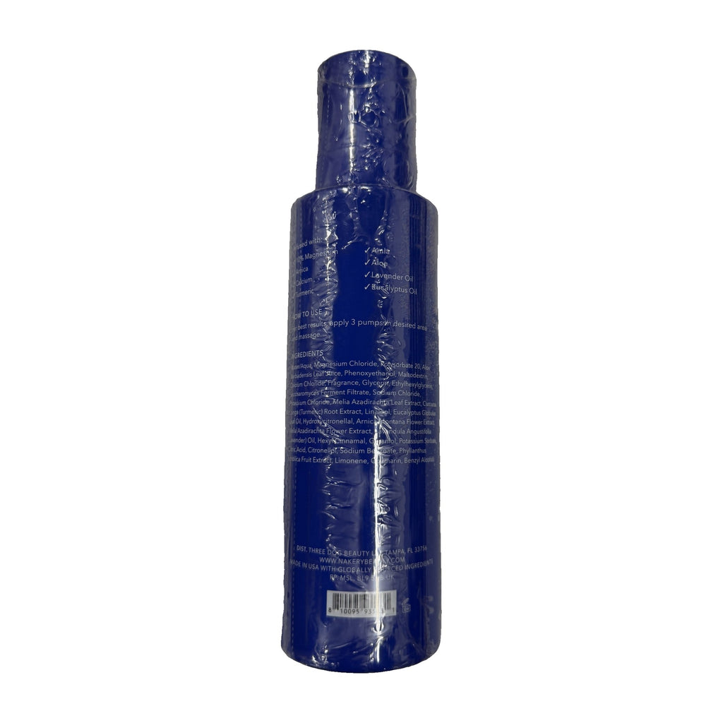 Nakery Total Body Magic Spray 360 mL bottle back with ingredients