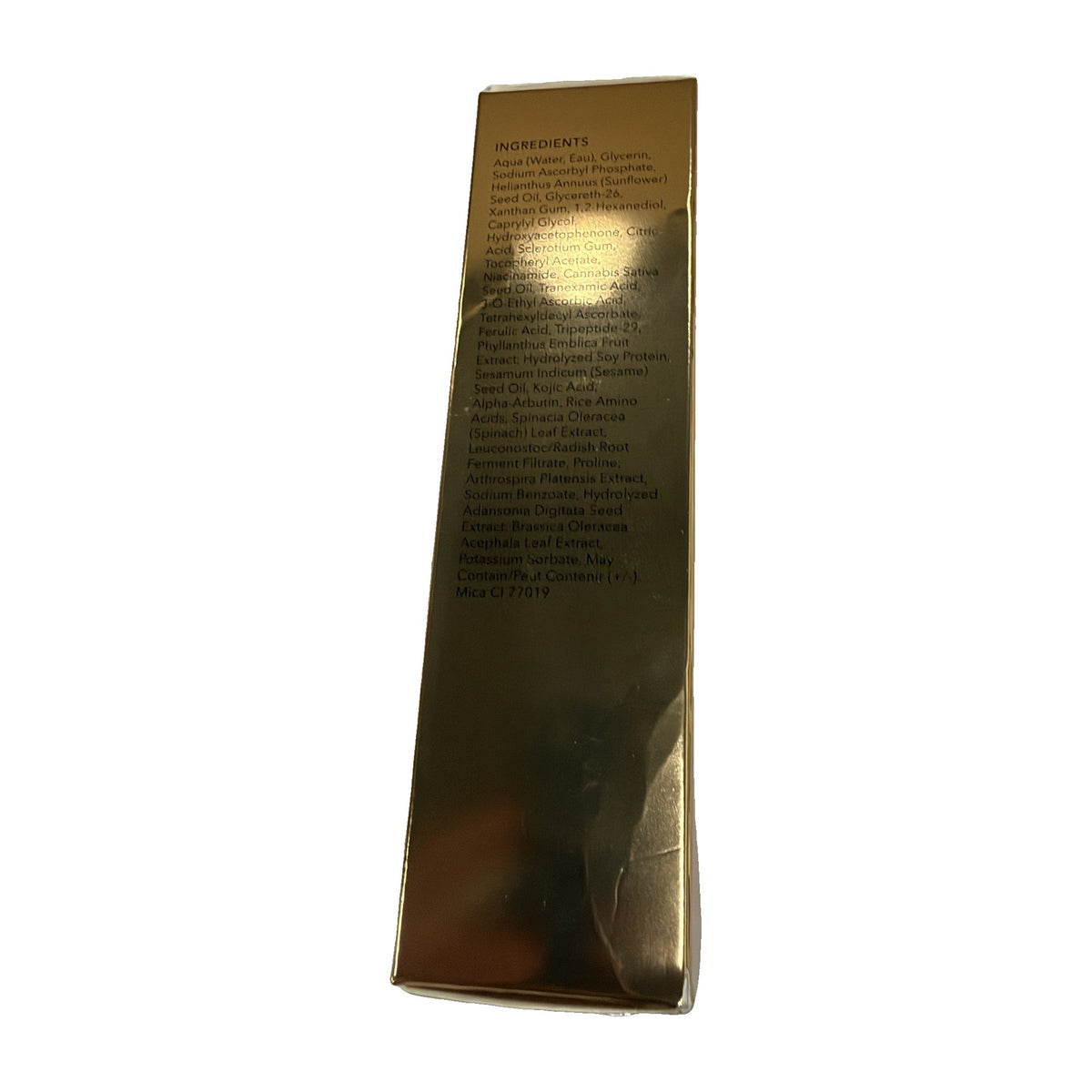 Nakery Collagen Defense Vitamin C Serum box side with ingredients