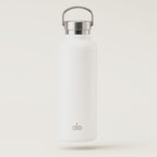 Alo Yoga Water Bottle in White – 360° view