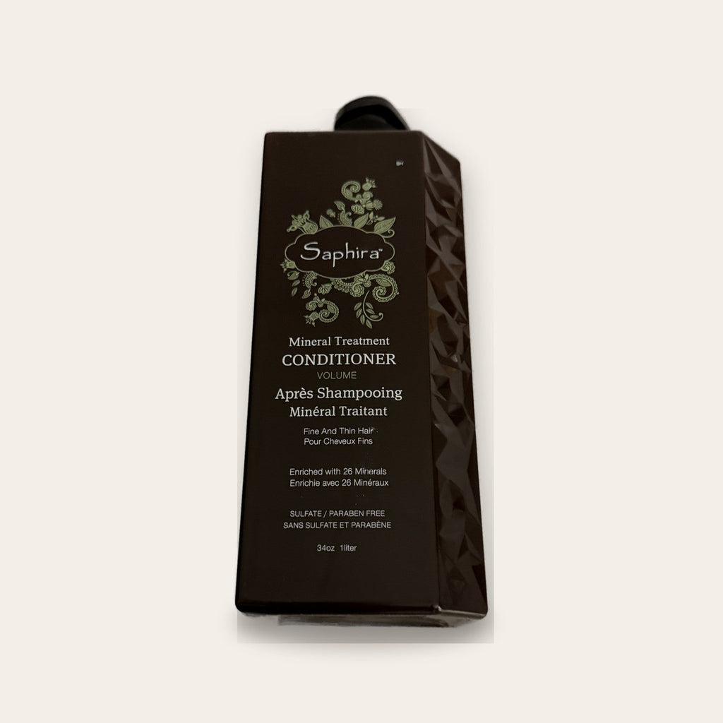 Saphira Mineral Treatment Conditioner Volume 34 oz 1 liter salon bottle, front