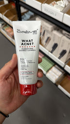The Crème Shop What Acne? cleanser in hand, second view