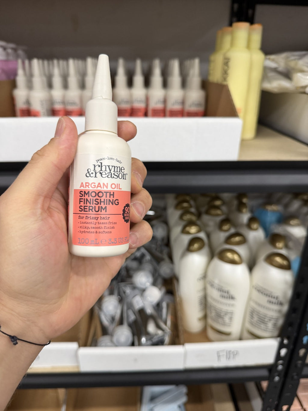 Rhyme & Reason Argan Oil Smooth Finishing Serum in hand