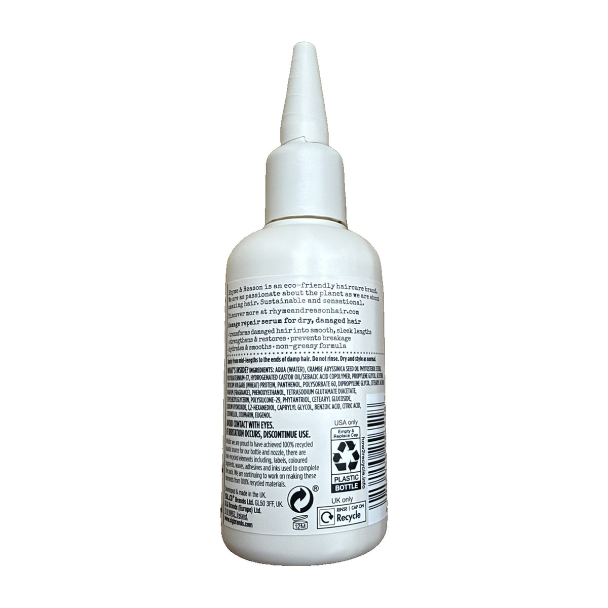 Rhyme & Reason Damage Repair Serum bottle back