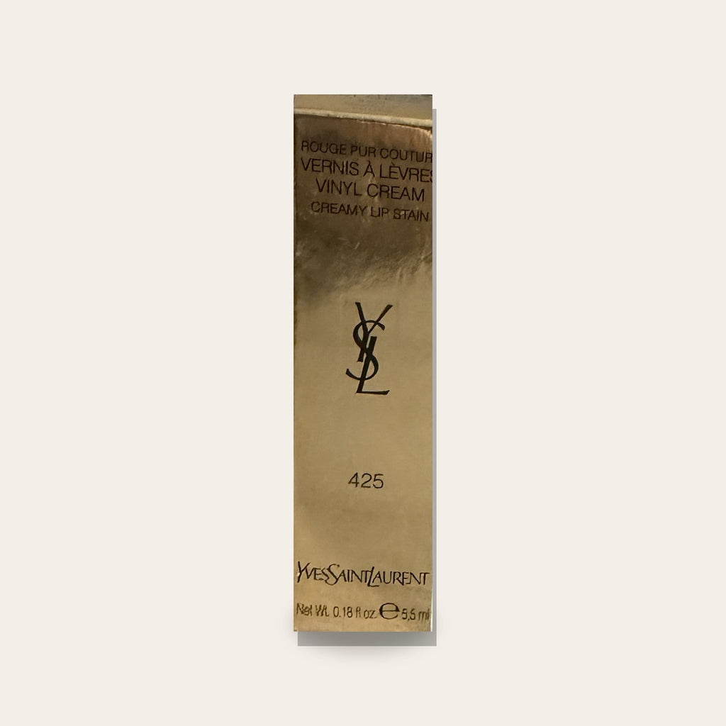 YSL Vinyl Cream 425 Make Me Yours box, angled view